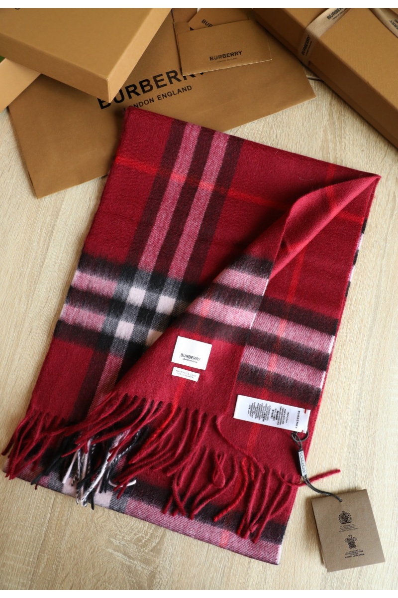 Burberry Шарф Check premium 168x30 см - Burgundy