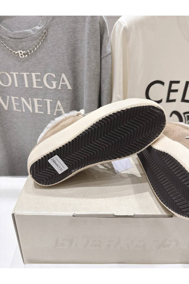 Designer Clothing Женские замшевые кроссовки с мехом Golden Goose Ball Star premium