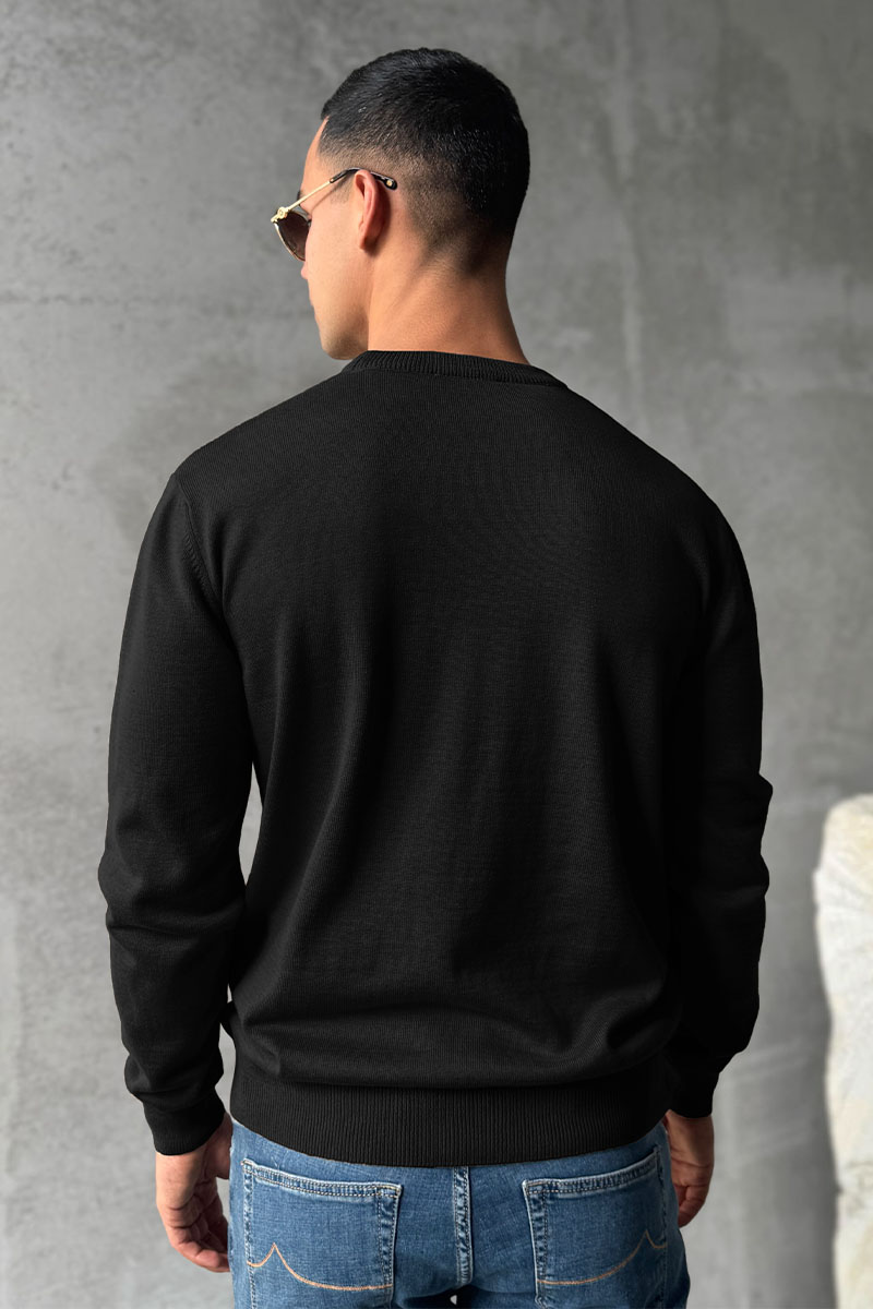 Burberry Мужской джемпер logo-intarsia - Black