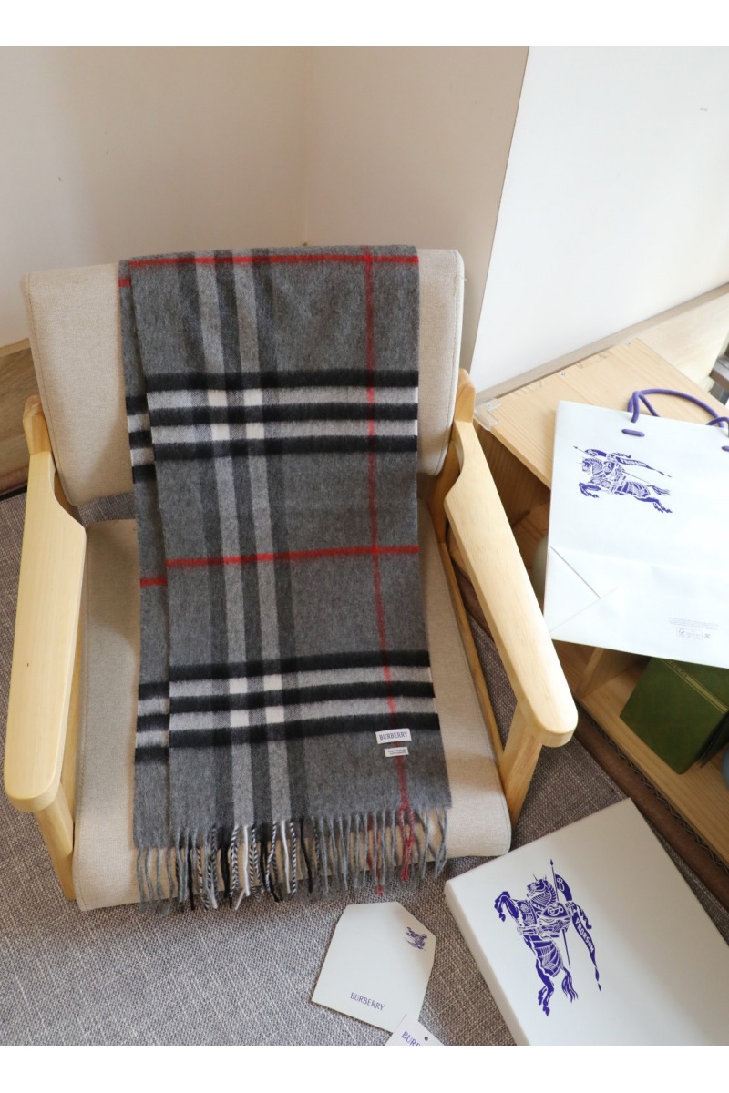 Burberry Шарф two-tone Check premium 168x30 см - Grey