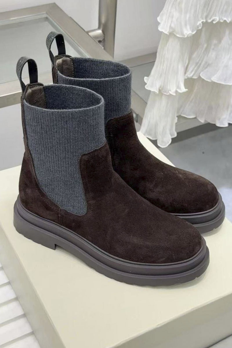 Designer Женские замшевые сапоги premium - Brown