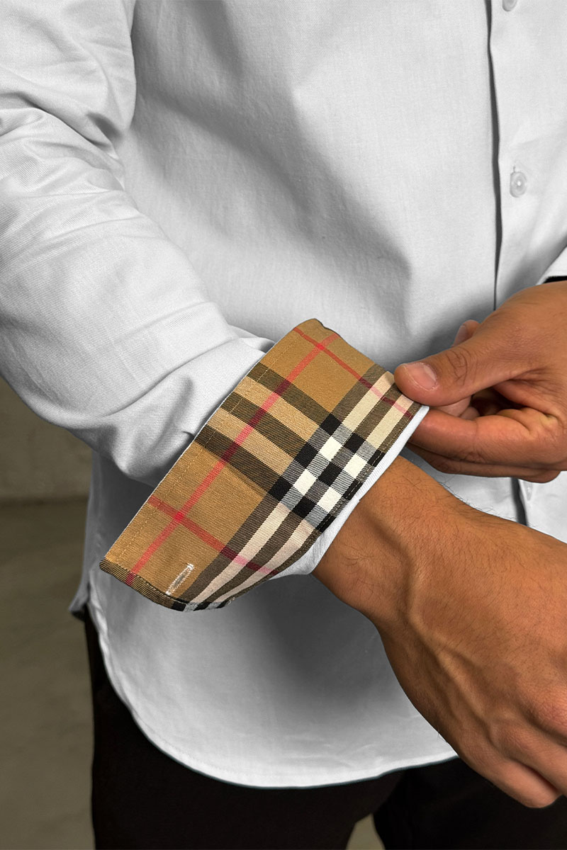 Burberry Мужская рубашка logo-embroidered - White 