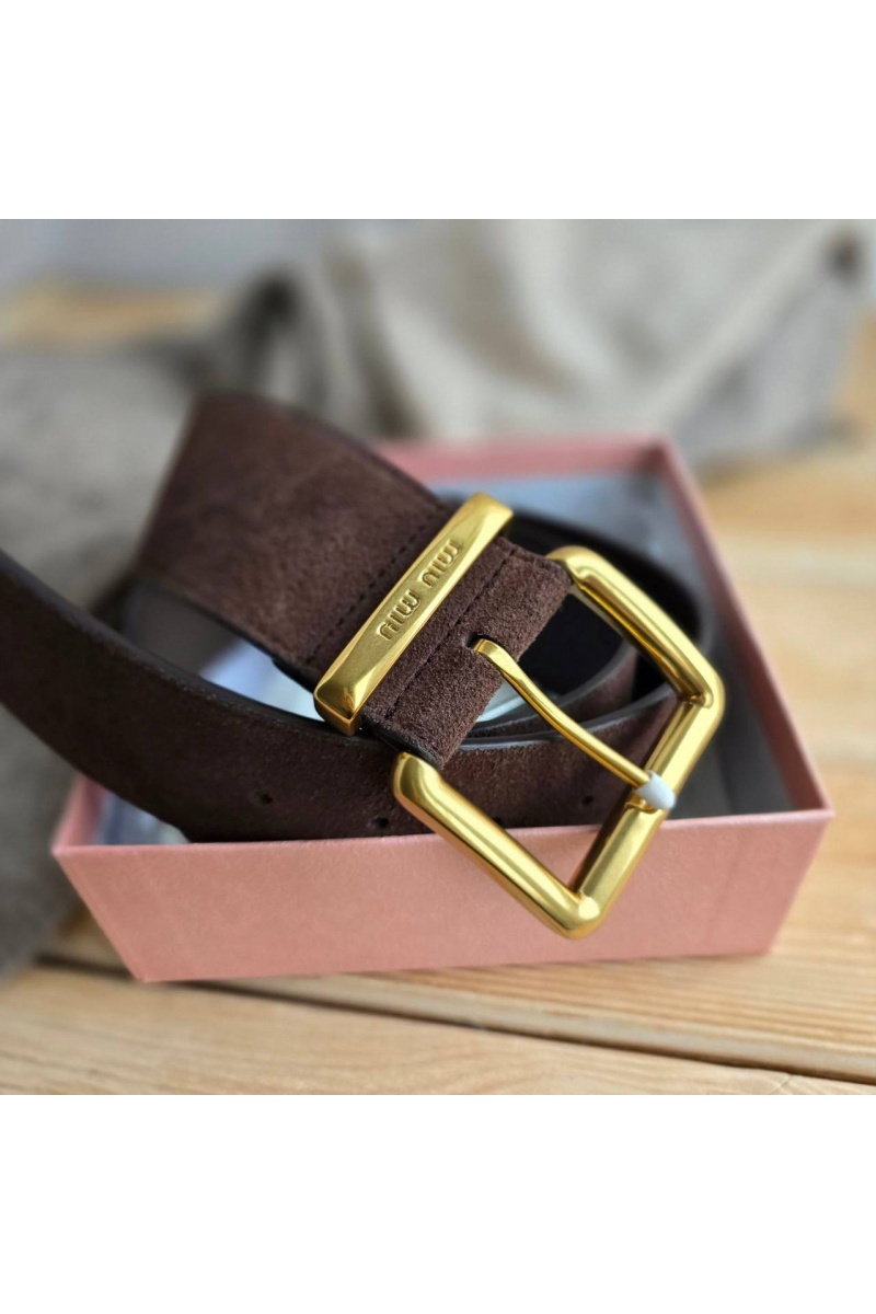 MIU MIU Замшевый ремень  - ширина 5см, длина 85 / 90 см