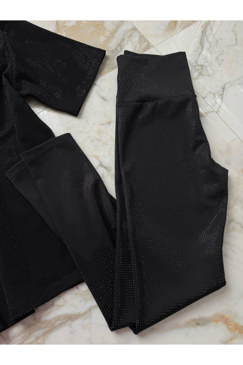Balenciaga Женский костюм со стразами Premium - Black
