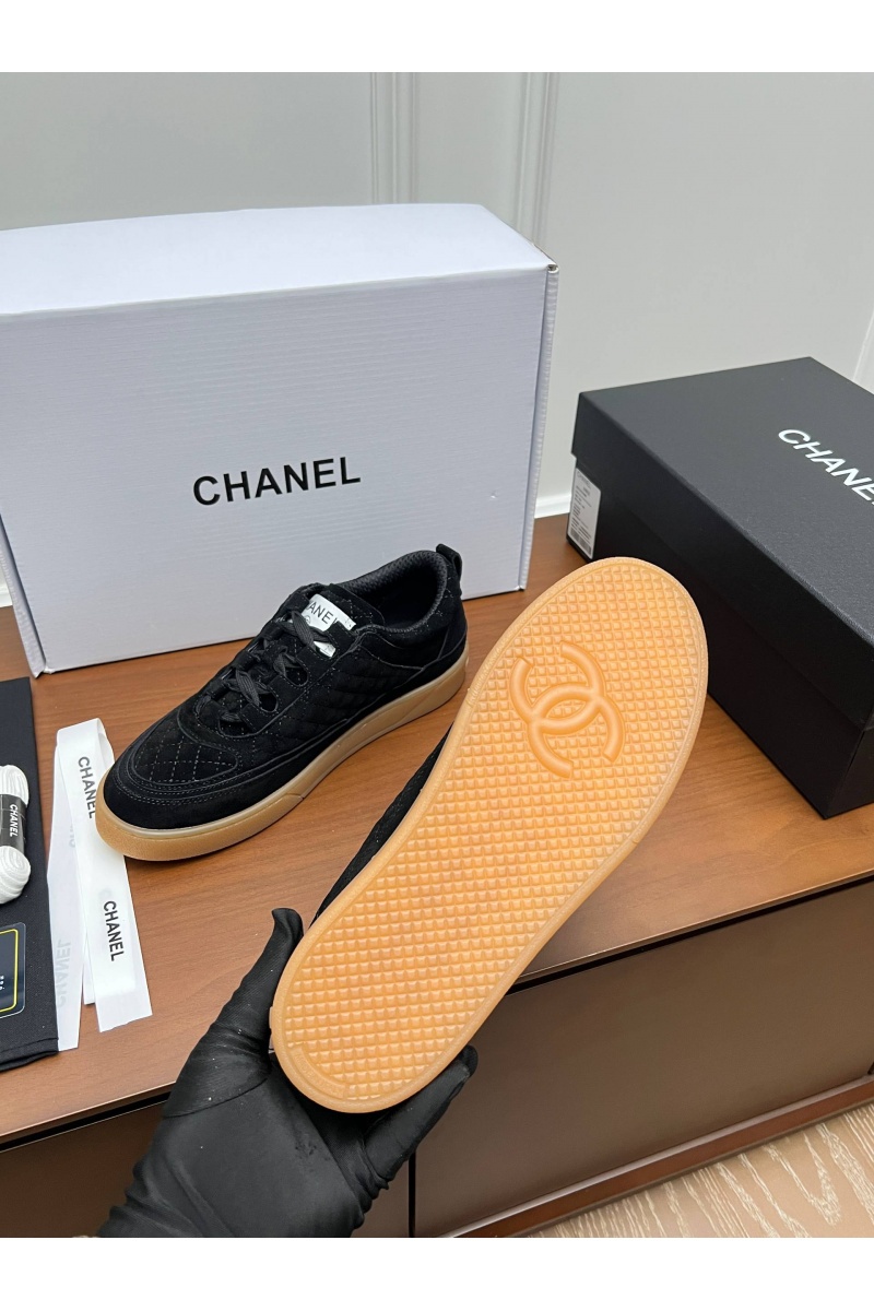 Chаnеl Женские замшевые кроссовки premium