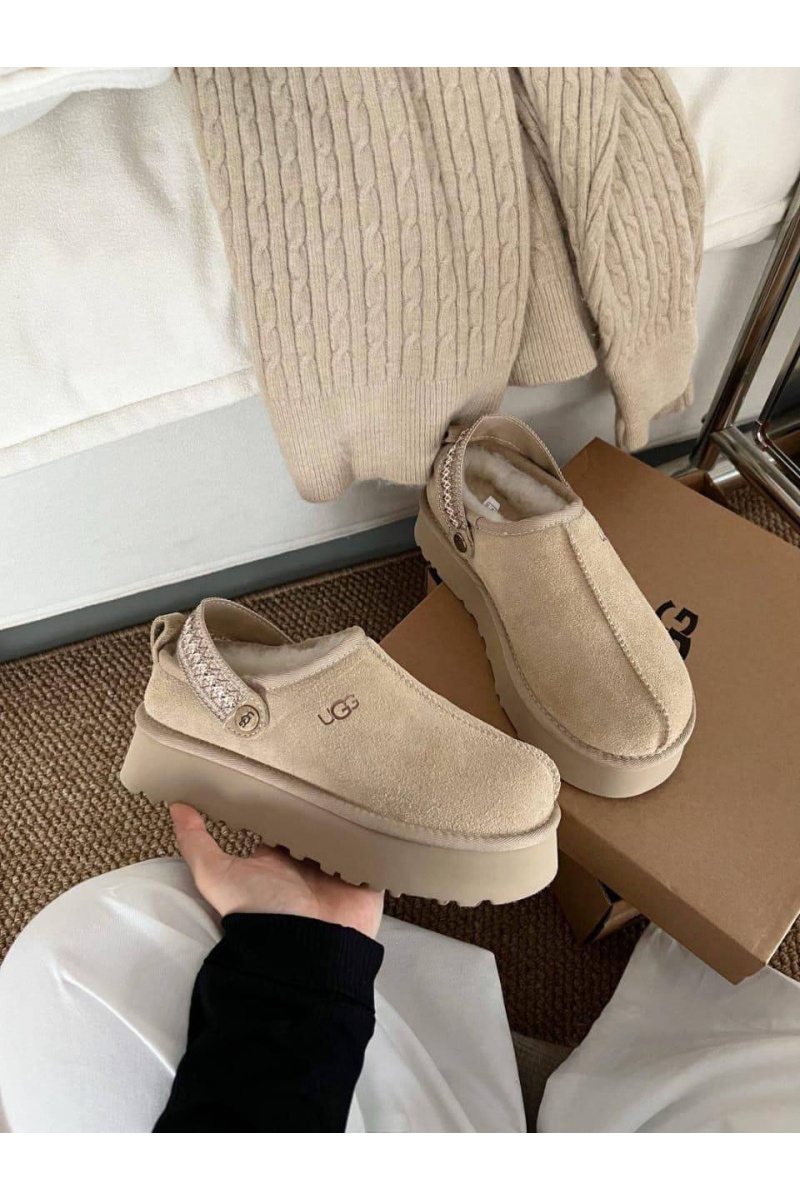 UGG Замшевые женские слиперы с мехом Lanah