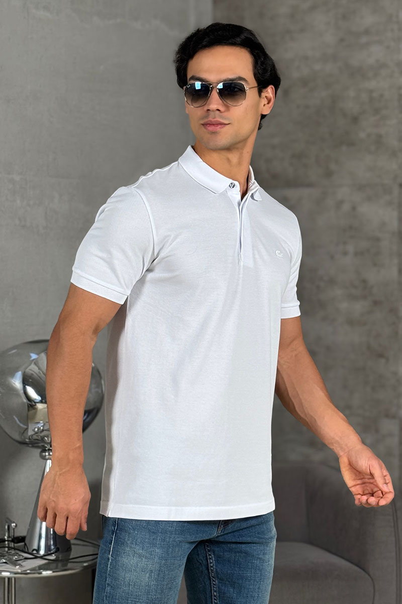 Lacoste Мужское поло белого цвета 