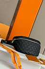 Кожаная сумка на пояс Damier Infini Premium 26x13x7 см