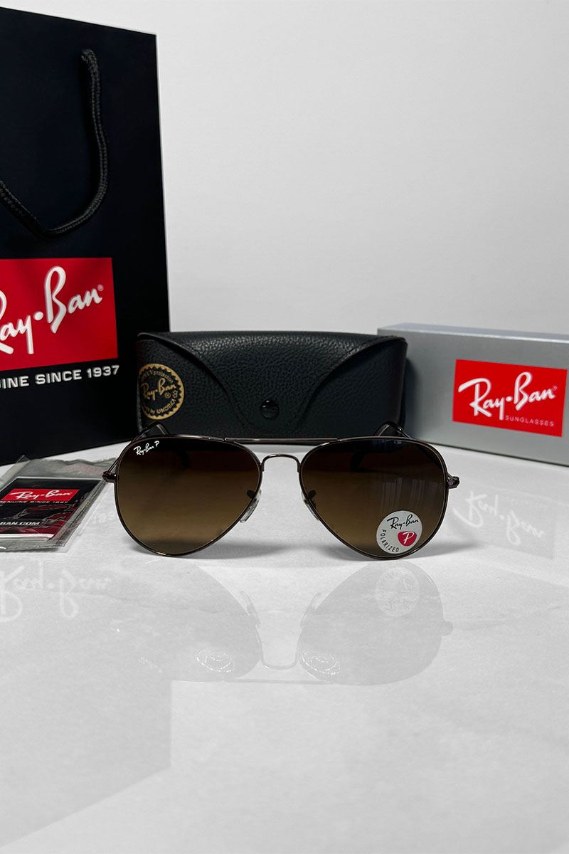 Ray Ban Солнцезащитные очки Aviator Large Metal - Brown