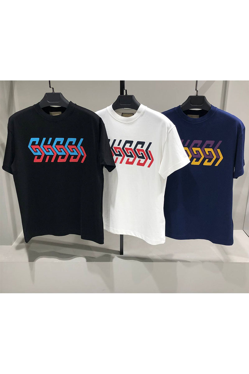 Gucci Чёрная оверсайз футболка mirror-logo