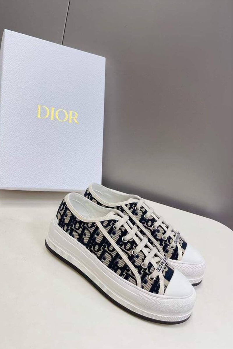 Dior Женские кеды на платформе Walk'n' - Black 