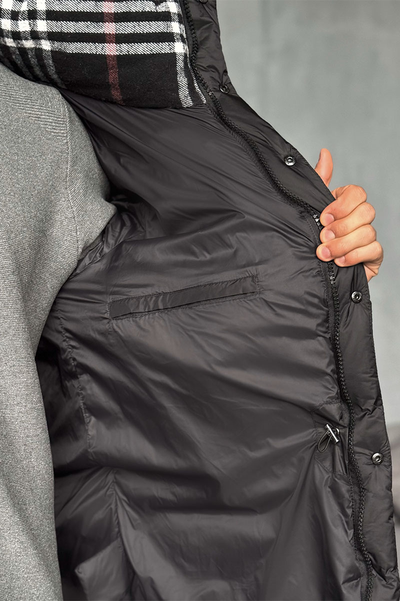 Burberry Мужская чёрная парка Hooded Puffer 