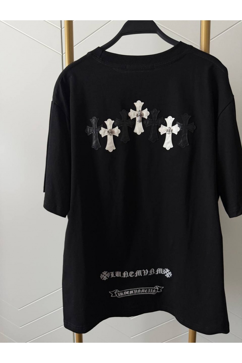 Chrome Hearts Женская оверсайз футболка чёрного цвета premium