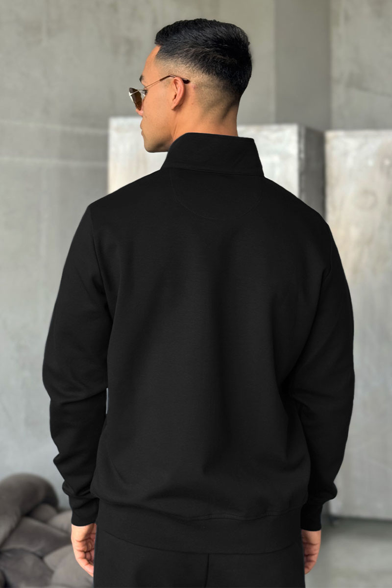 Emporio Armani EA7 Кофта на молнии logo-embroidered - Black