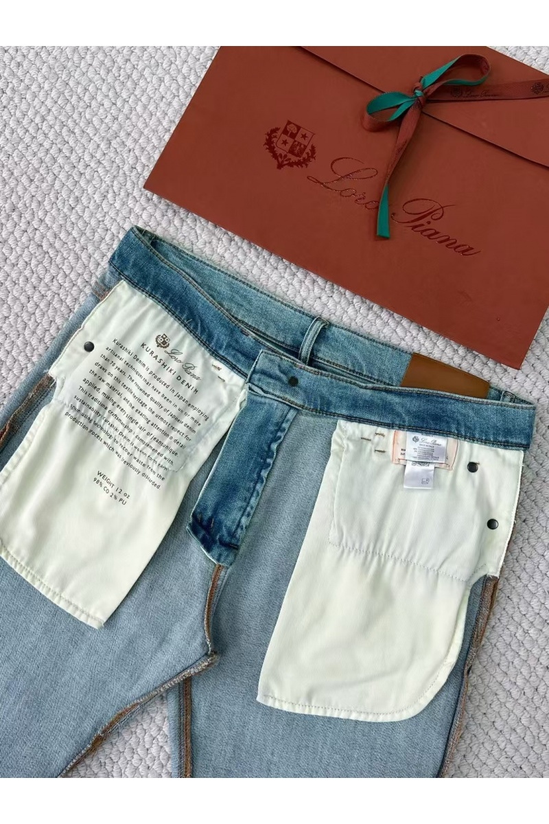 Loro Piana Мужские светло-синие джинсы Premium
