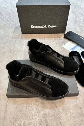Кроссовки с мехом Triple Stitch