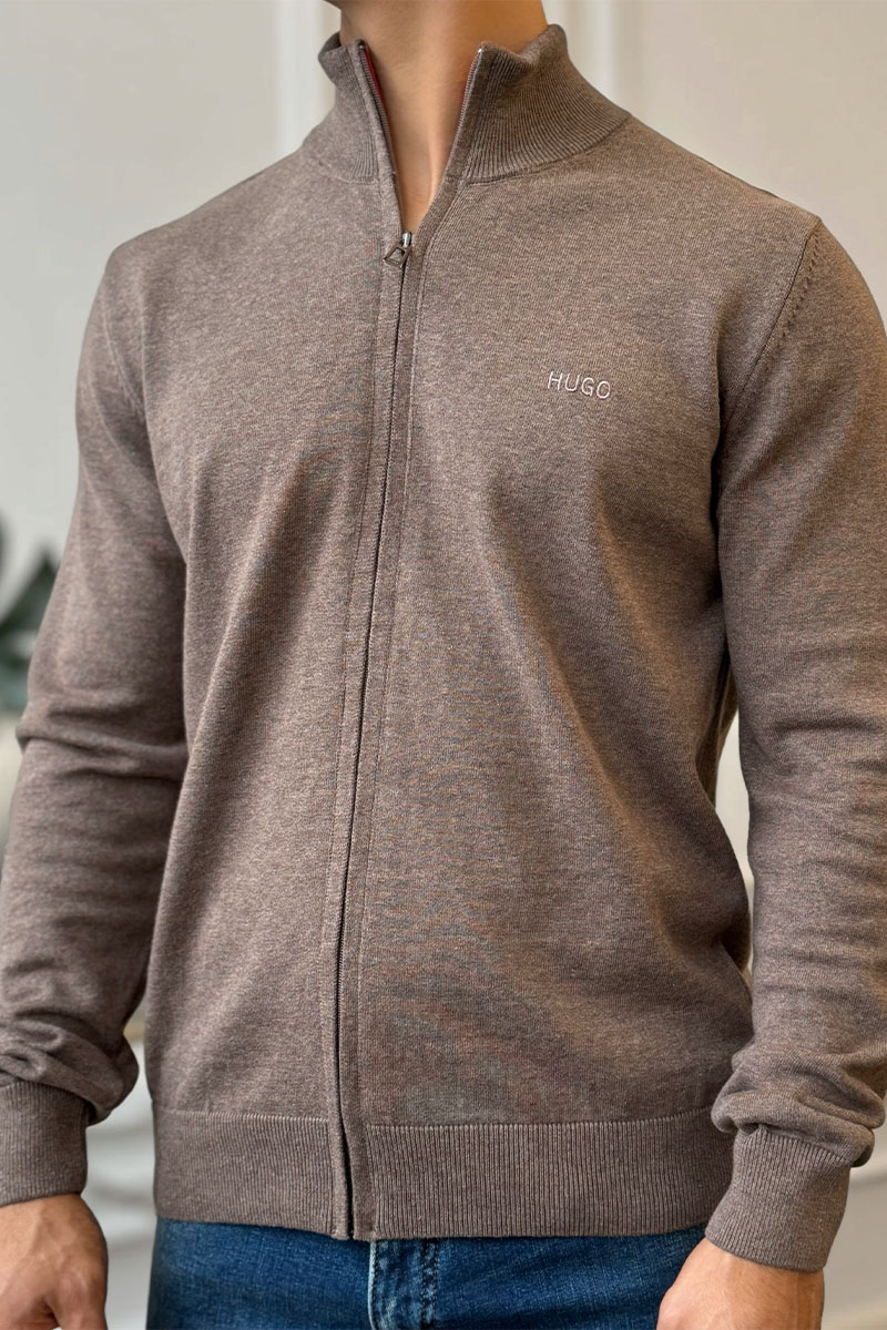 Hugо Воss Мужская кофта zip-up - Brown