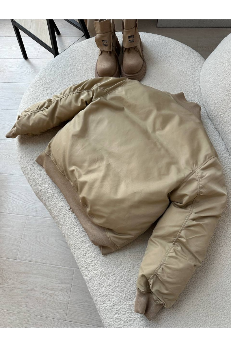 MIU MIU Женский бежевый бомбер Premium