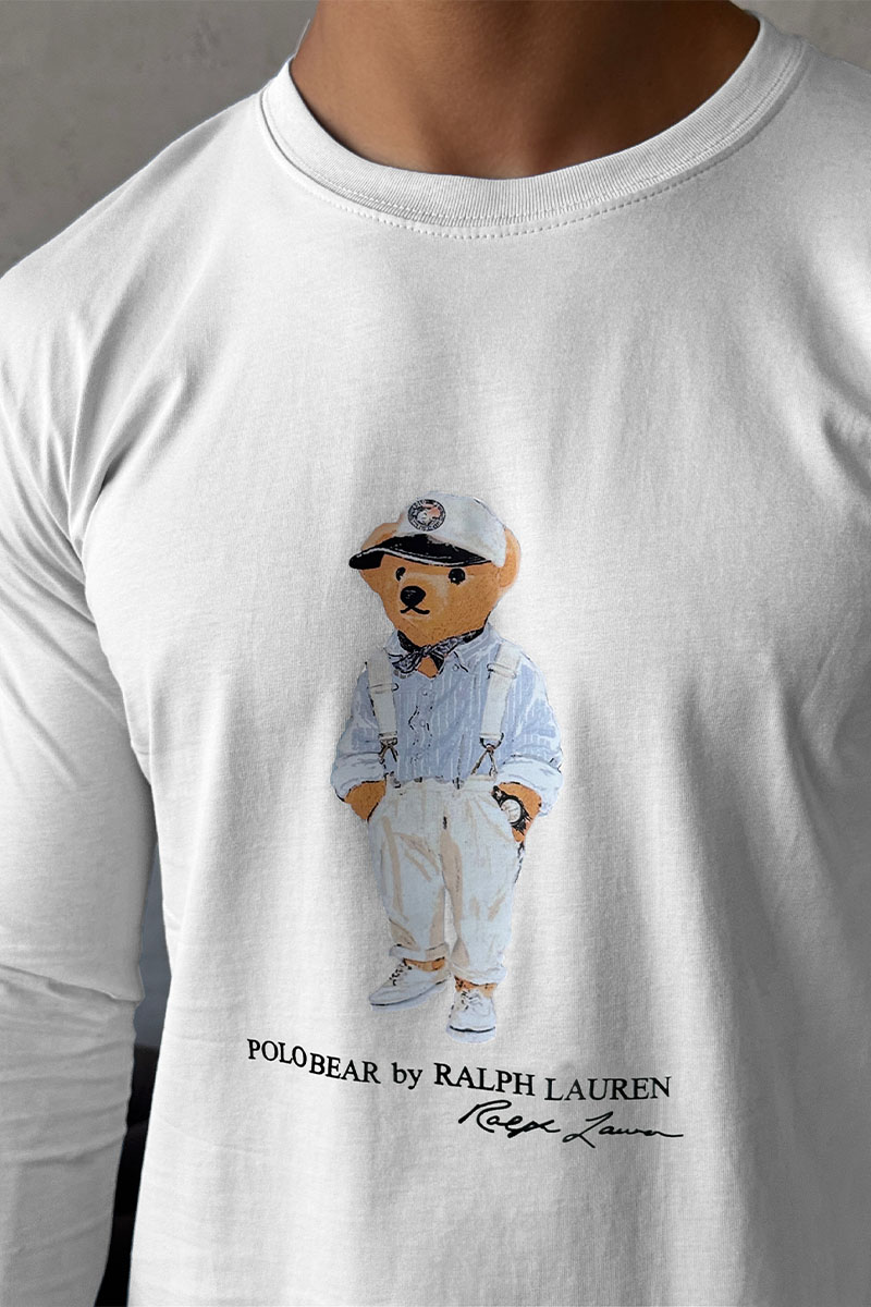 Polo Ralph Lauren Мужской лонгслив "Bear" - White