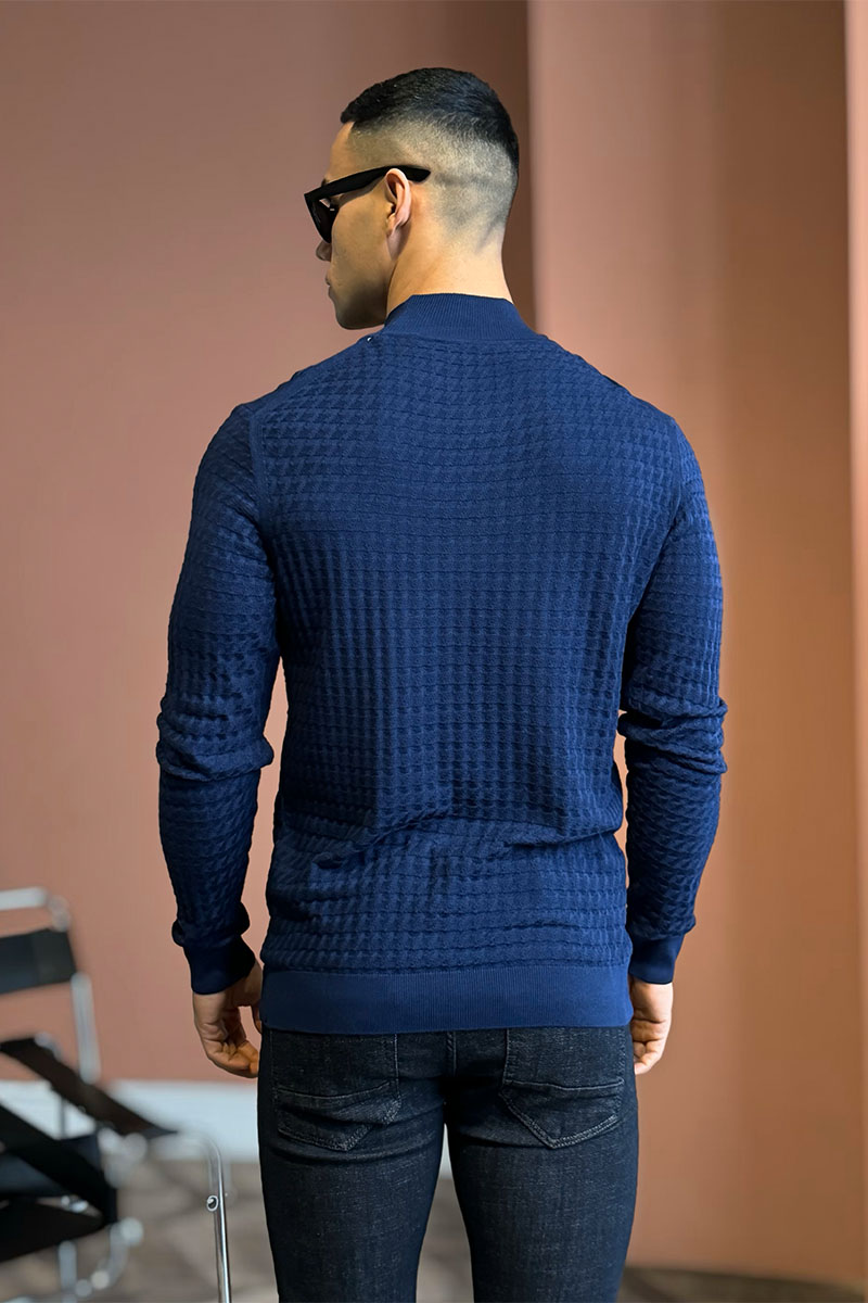Brioni Мужская водолазка синего цвета