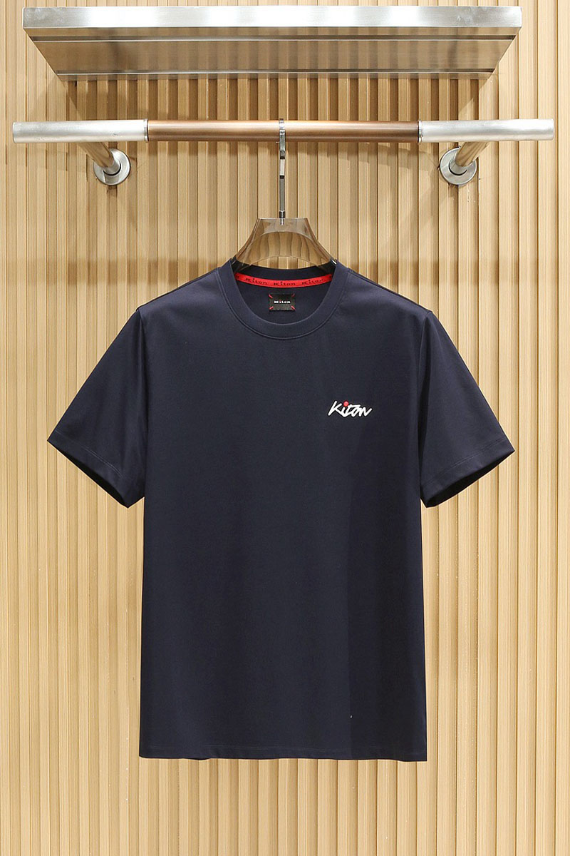 Kiton Мужская чёрная футболка premium 
