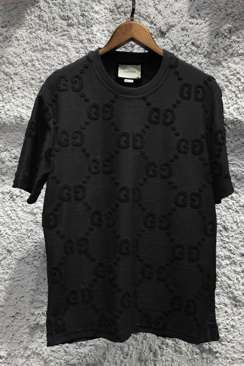 Gucci Чёрная оверсайз футболка GG monogram 