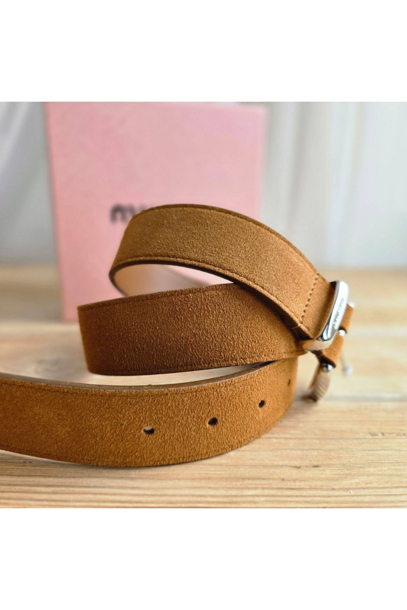 MIU MIU Замшевый ремень - длина 80 / 85 см