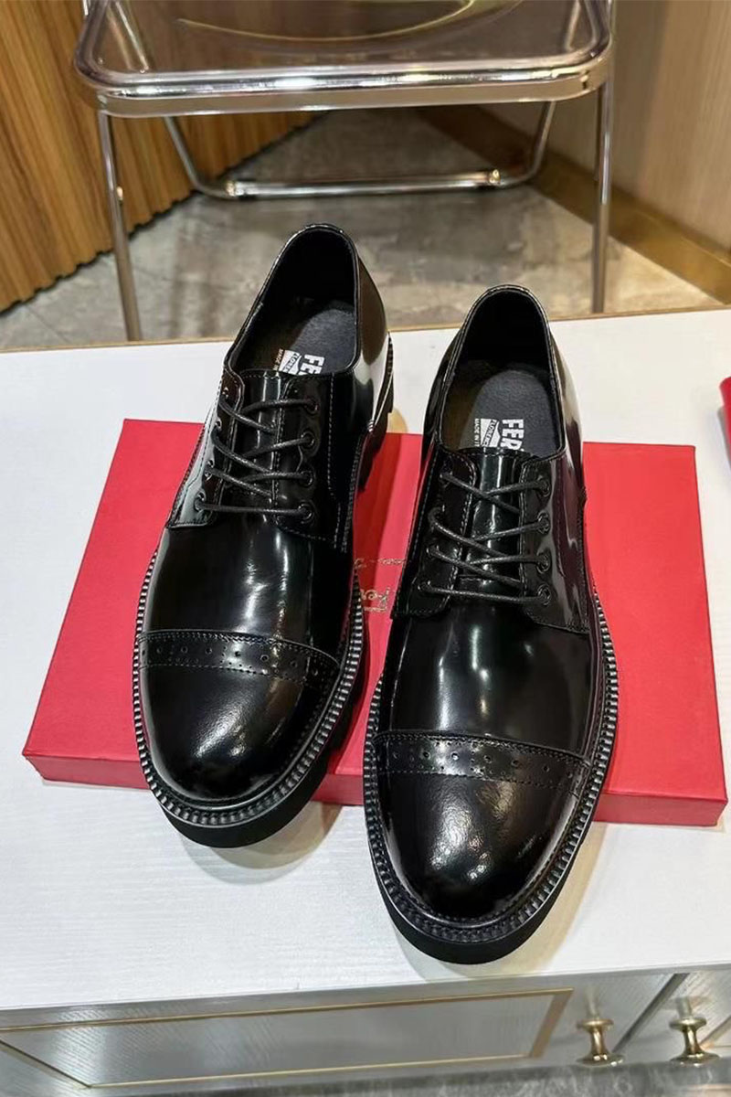 Salvatore Ferragamo Мужские кожаные ботинки 