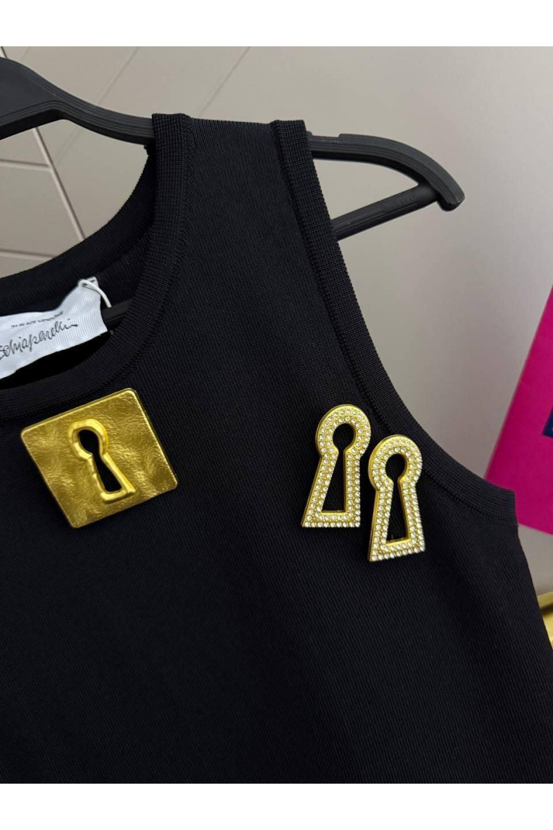 Schiaparelli Женская чёрная майка  premium