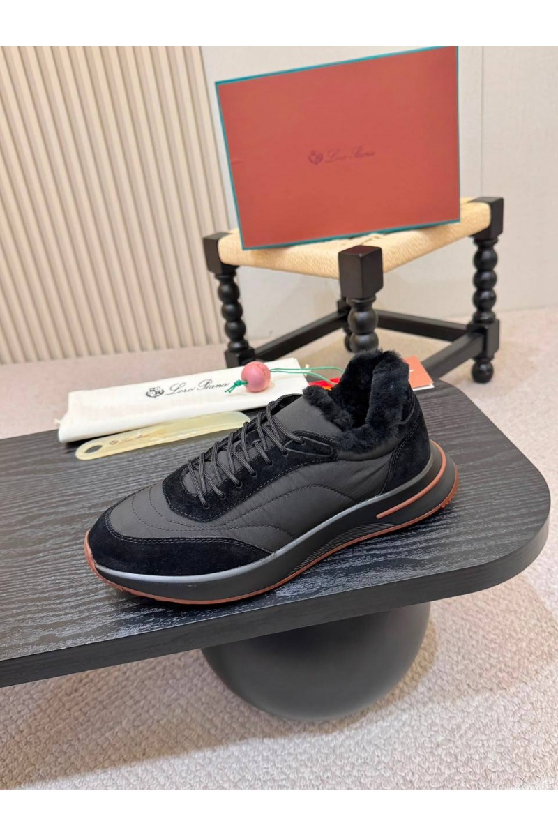 Loro Piana Кроссовки с мехом Week End Walk Evo premium