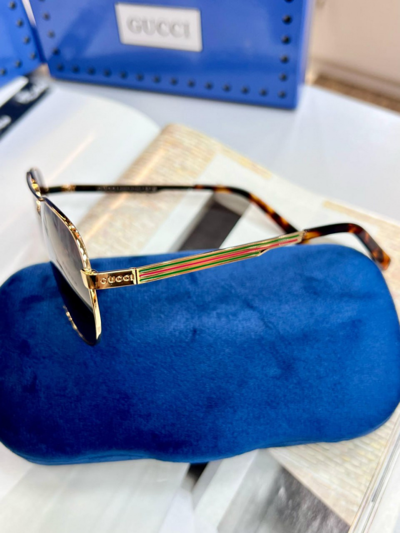 Gucci Брендовые солнцезащитные очки авиаторы 