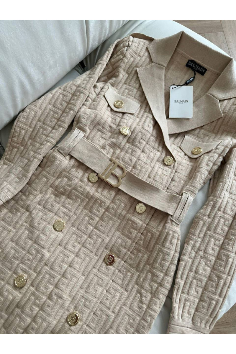 Balmain Женское бандажное платье с ремнем 