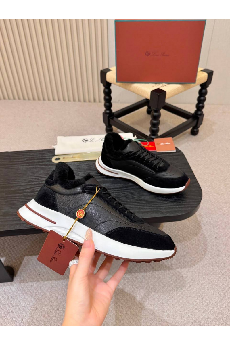 Loro Piana Кроссовки с мехом Week End Walk Evo premium