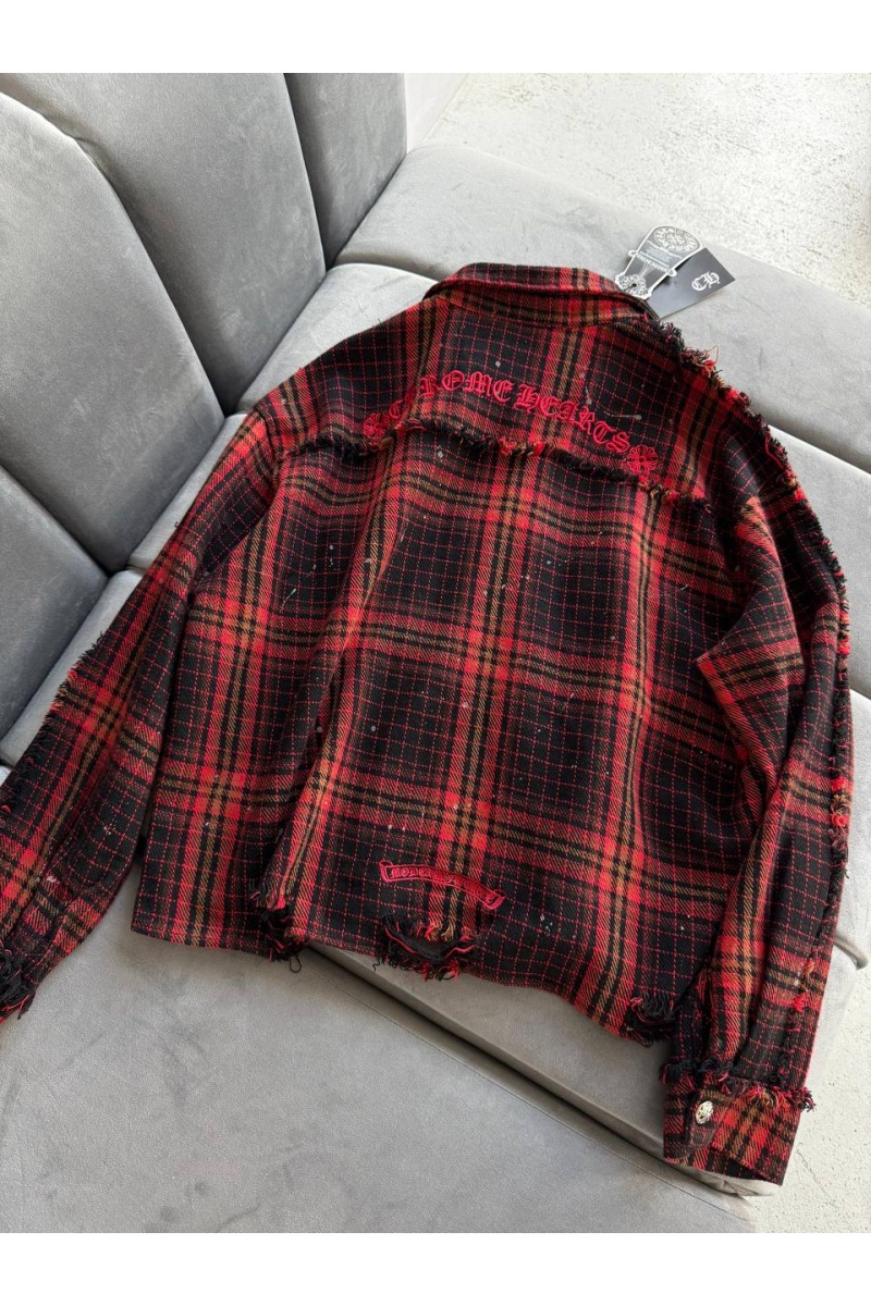 Chrome Hearts Женская рубашка в клетку Premium - Red / Black