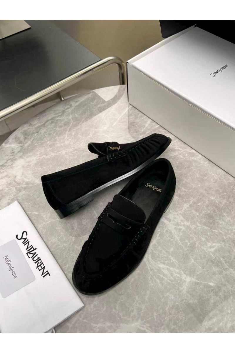 Yves Saint Laurent Женские замшевые лоферы premium