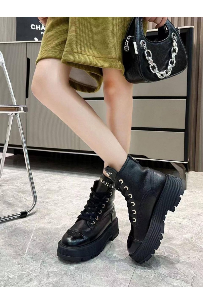 Chаnеl Женские ботинки чёрного цвета 