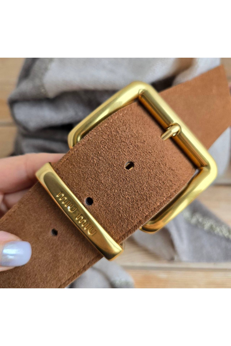 MIU MIU Замшевый ремень - ширина 5см, длина 85 / 90 см