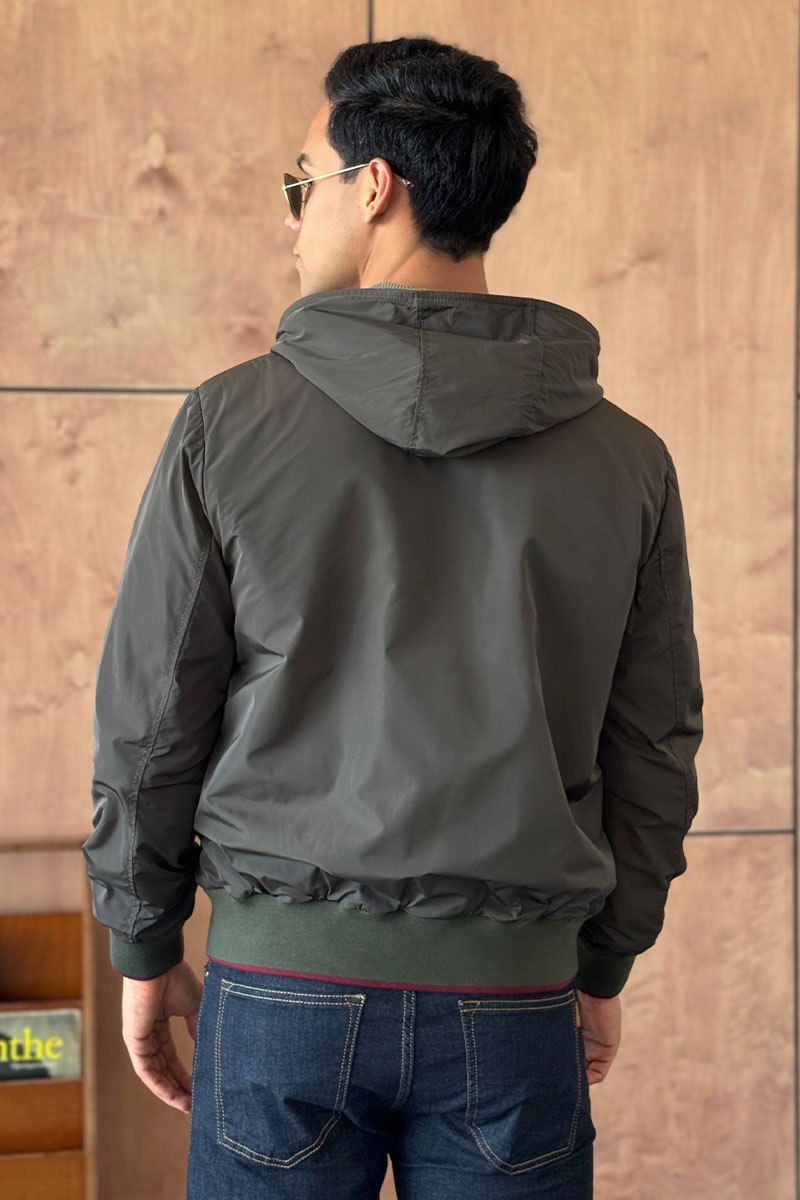 Loro Piana Мужская ветровка зелёного цвета