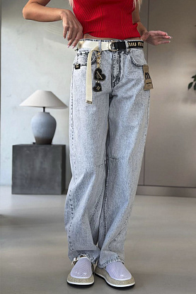 Женские прямые джинсы premium