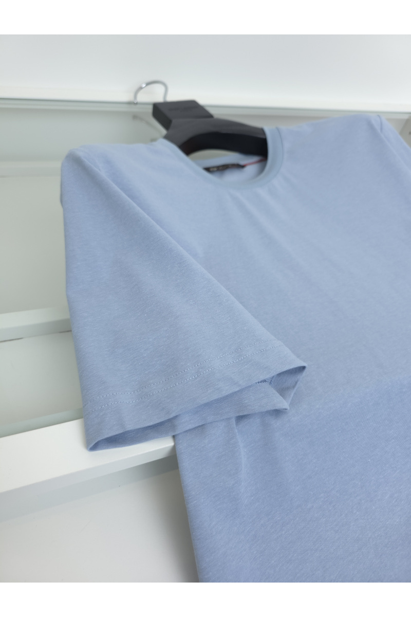 Loro Piana Мужская голубая футболка premium