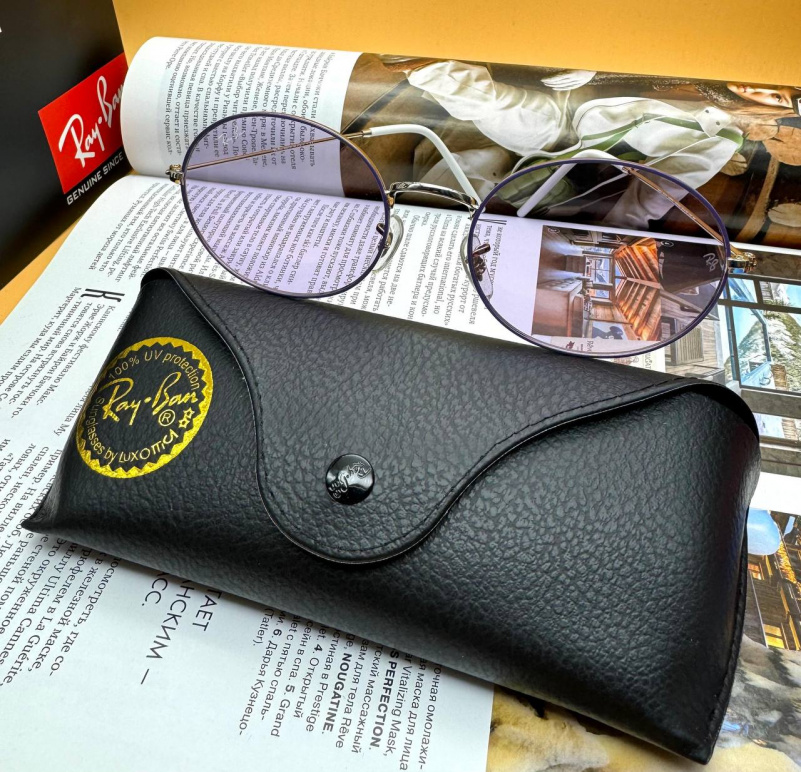 Ray Ban Солнцезащитные очки Oval Metal - Purple