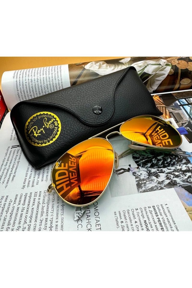 Ray Ban Солнцезащитные очки Aviator Large Metal - Orange Mirrored