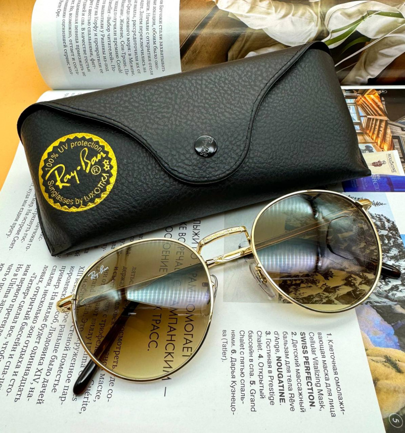 Ray Ban Солнцезащитные очки New Round - Brown