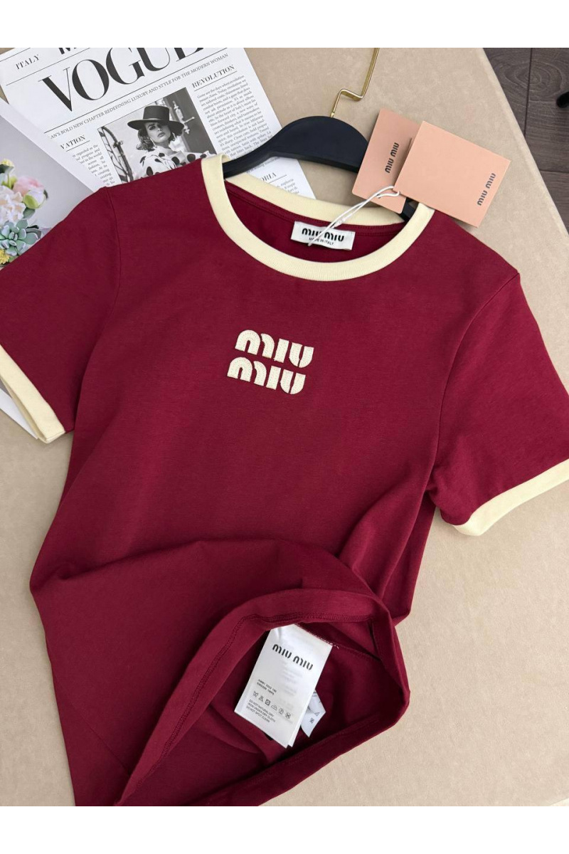 MIU MIU Женская футболка premium - Red