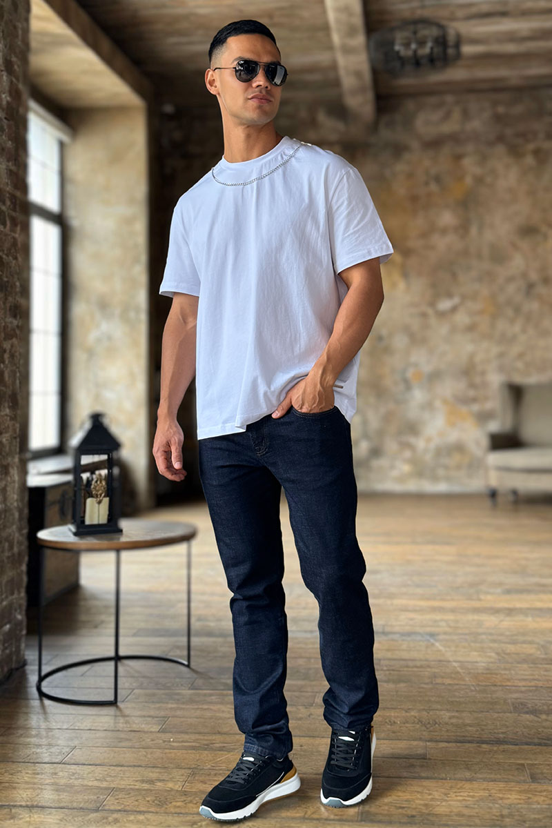 Jacob Cohen Мужские тёмно-синие джинсы 