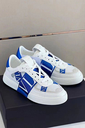 Женские комбинированные кроссовки "VLTN" - White / Blue