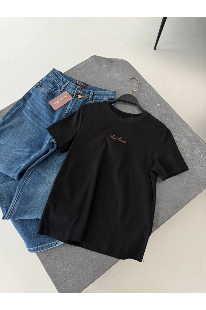 Loro Piana Женская базовая футболка premium - Black