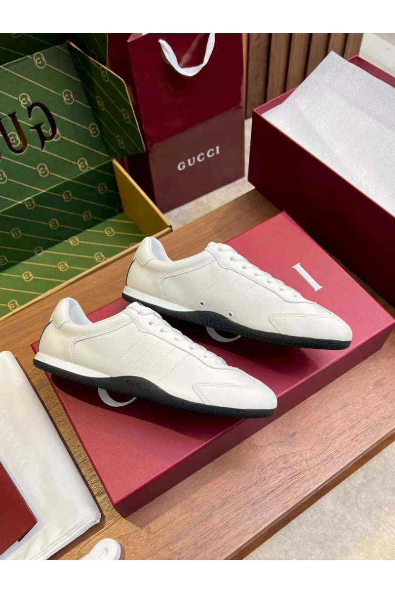 Gucci Женские кожаные кроссовки GG Shift premium