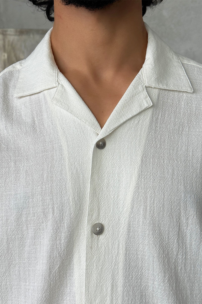 Loro Piana Мужская рубашка белого цвета
