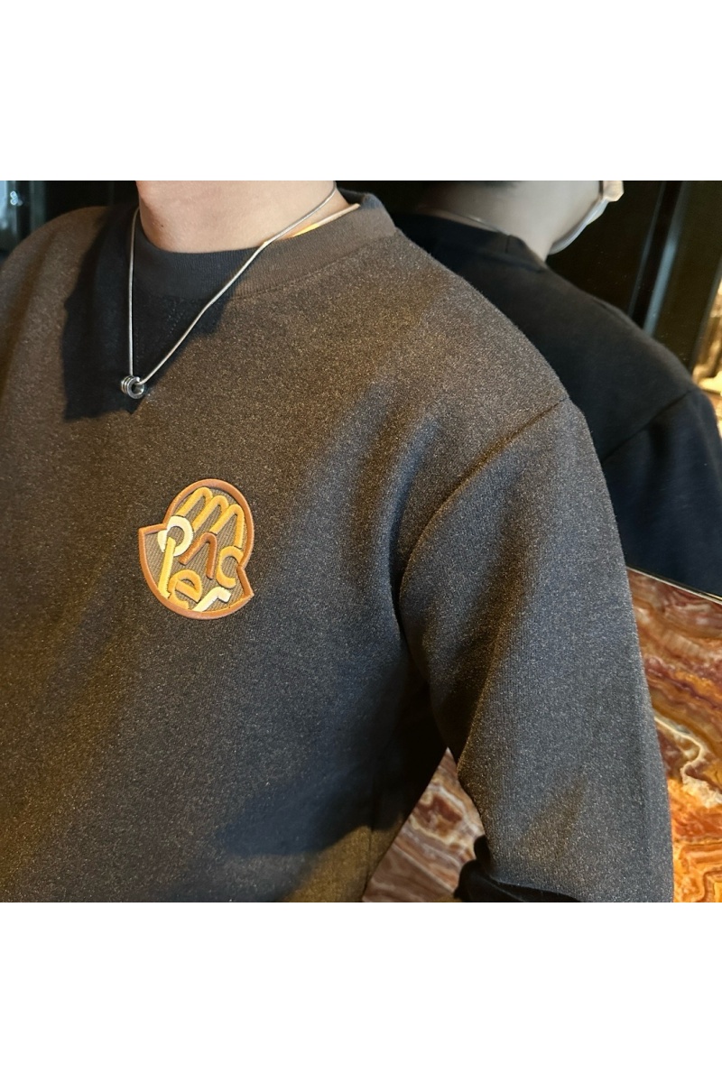 Moncler Мужской свитшот logo-patch - Grey